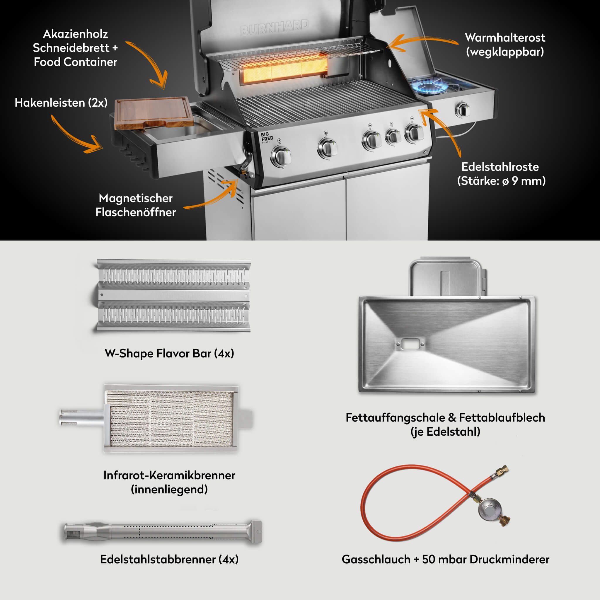 Big FRED Deluxe Gasgrill 4-Brenner Series 4 - Image 10