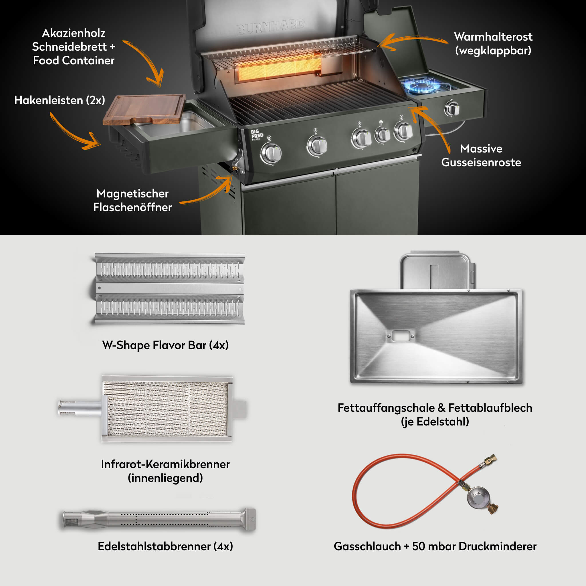 Big FRED Deluxe Gasgrill 4-Brenner Series 4 - Image 11