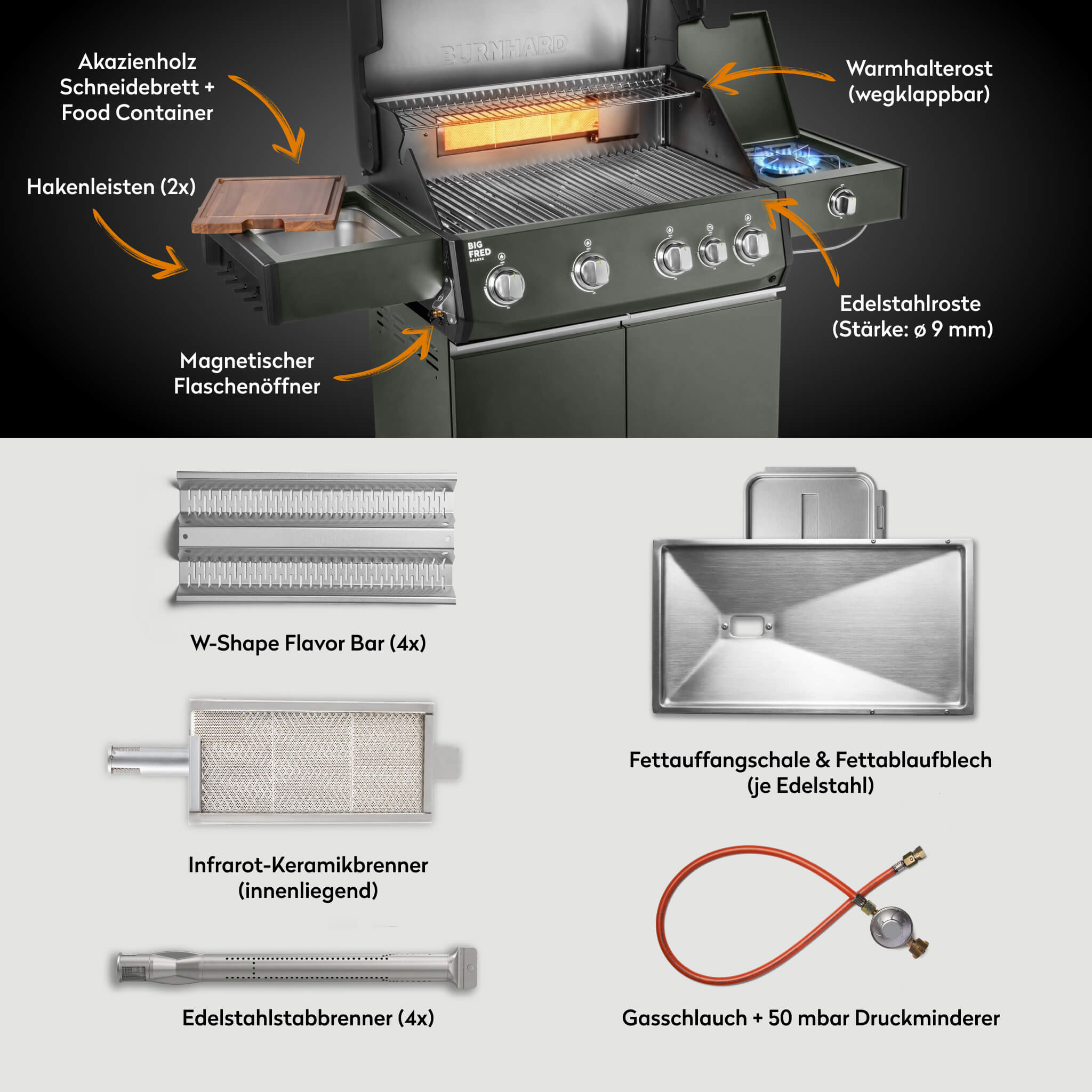 Big FRED Deluxe Gasgrill 4-Brenner Series 4 - Image 12