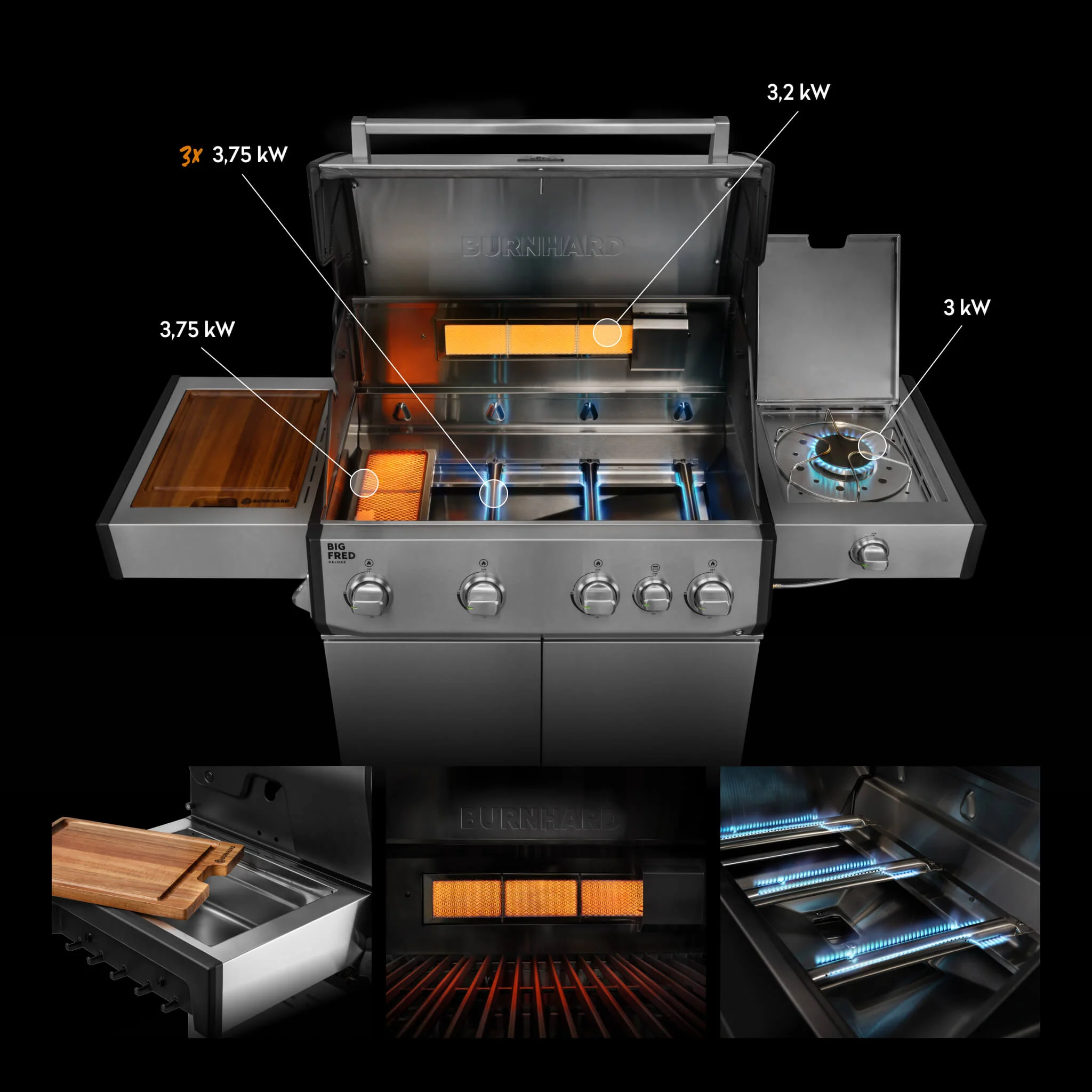 Big FRED Deluxe Gasgrill 4-Brenner Series 4 - Image 5