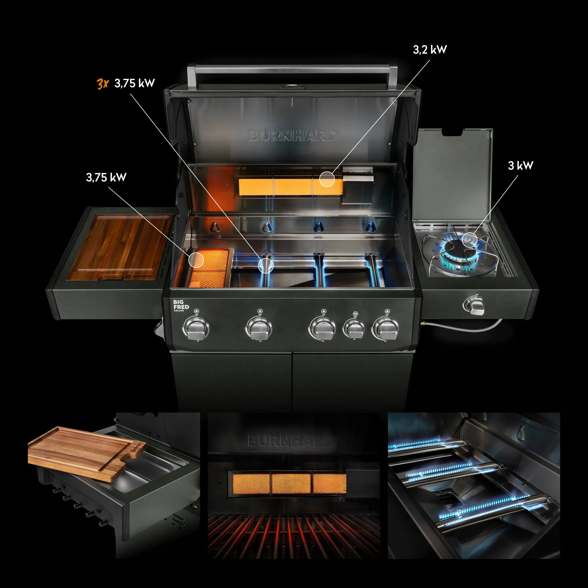 Big FRED Deluxe Gasgrill 4-Brenner Series 4 - Image 6