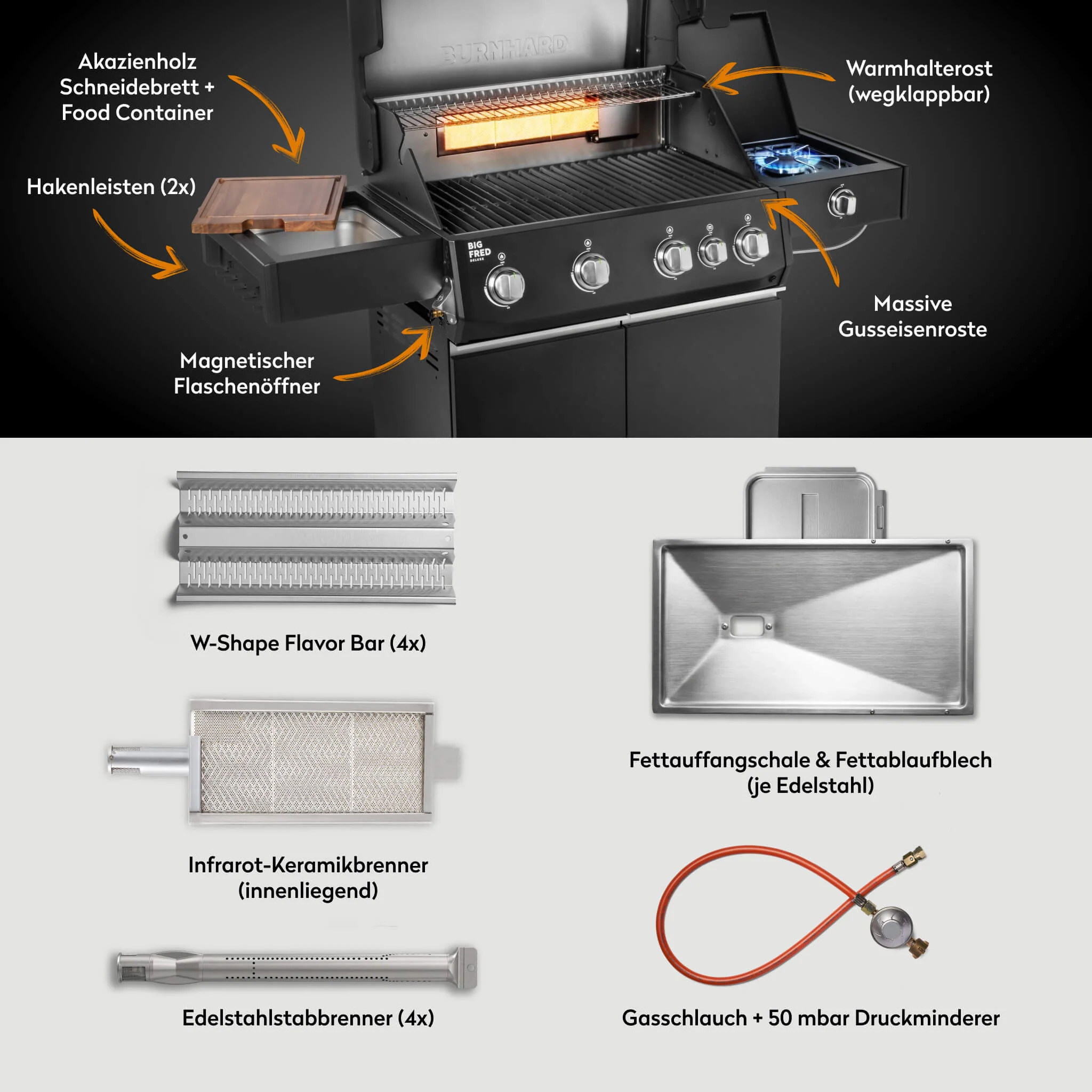 Big FRED Deluxe Gasgrill 4-Brenner Series 4 - Image 7