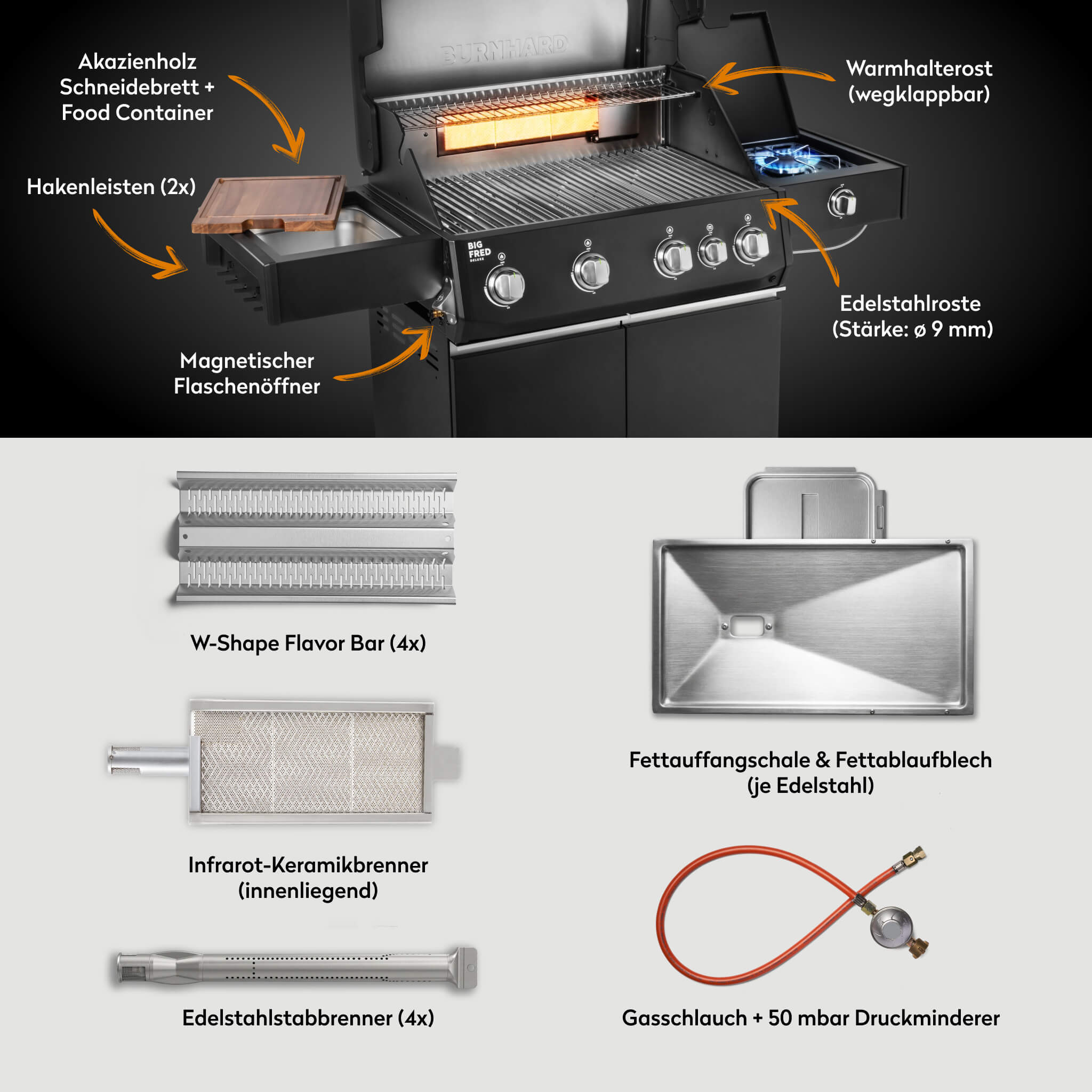 Big FRED Deluxe Gasgrill 4-Brenner Series 4 - Image 8