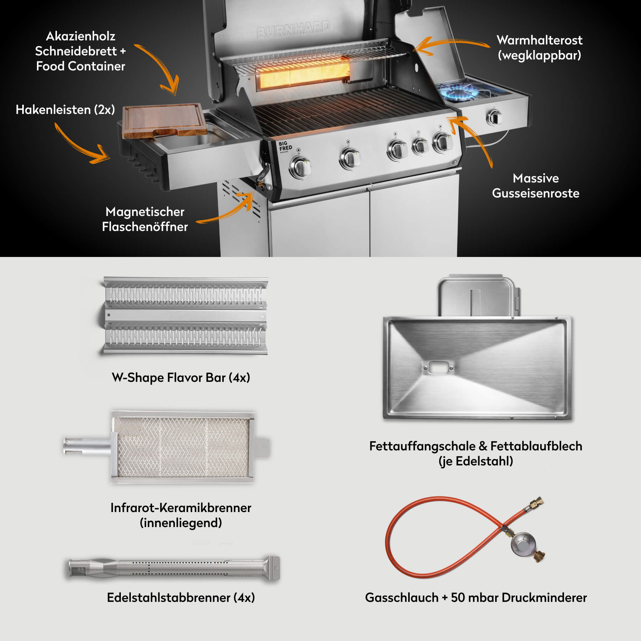Big FRED Deluxe Gasgrill 4-Brenner Series 4 - Image 9