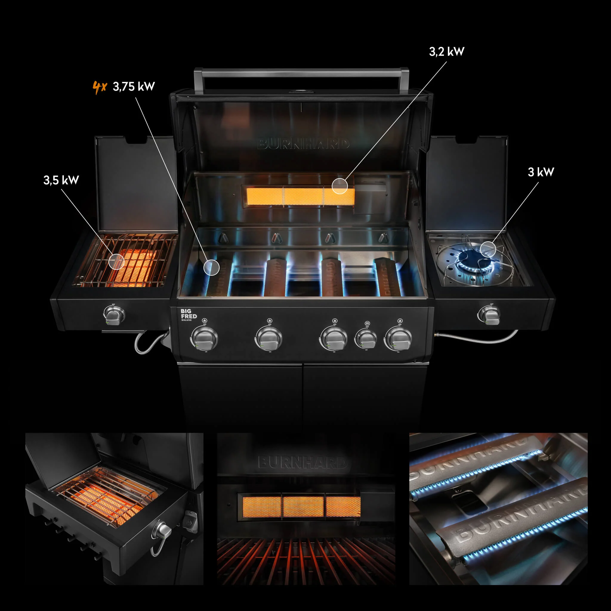Big FRED Deluxe+ Gasgrill 4-Brenner Series 4 - Image 3
