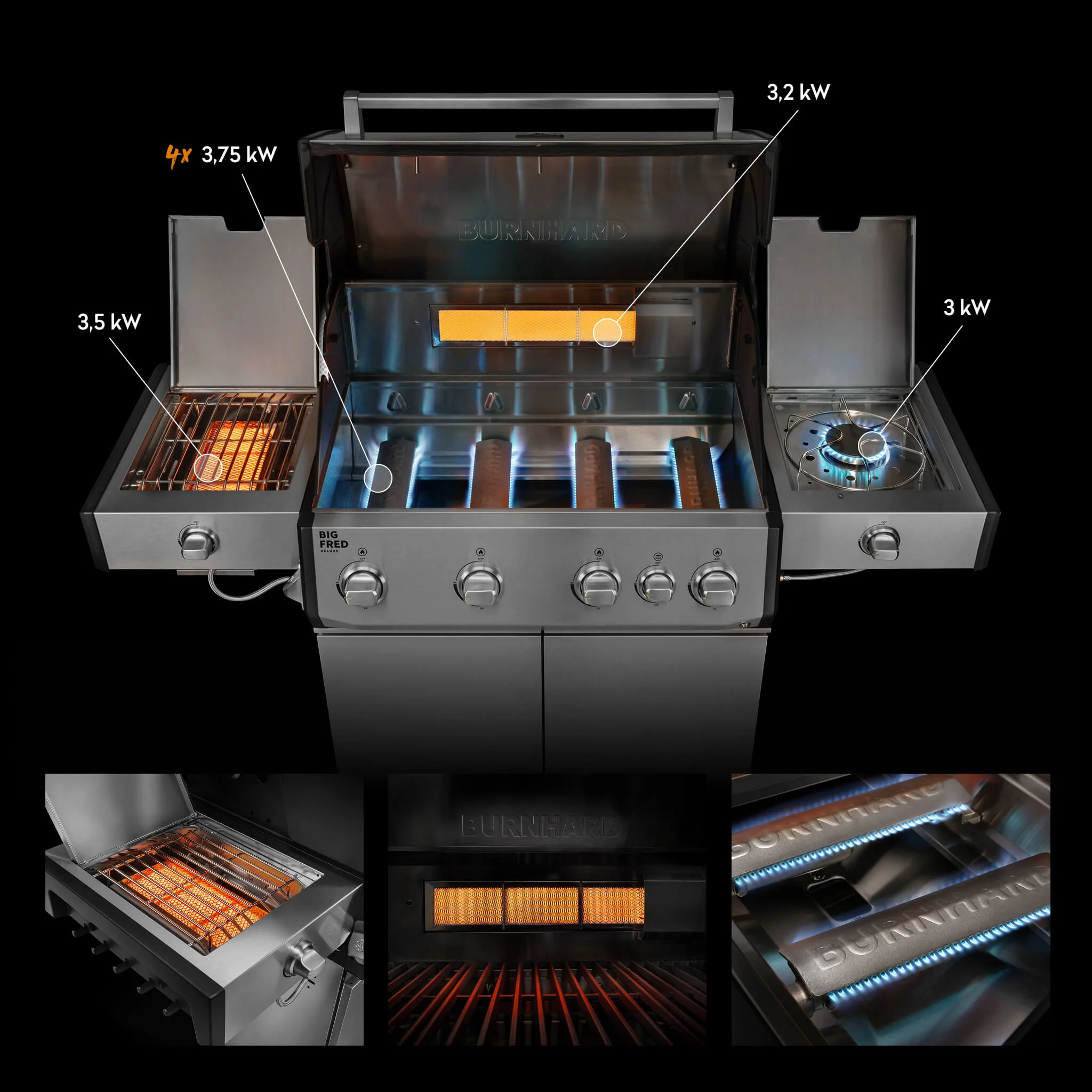 Big FRED Deluxe+ Gasgrill 4-Brenner Series 4 - Image 4