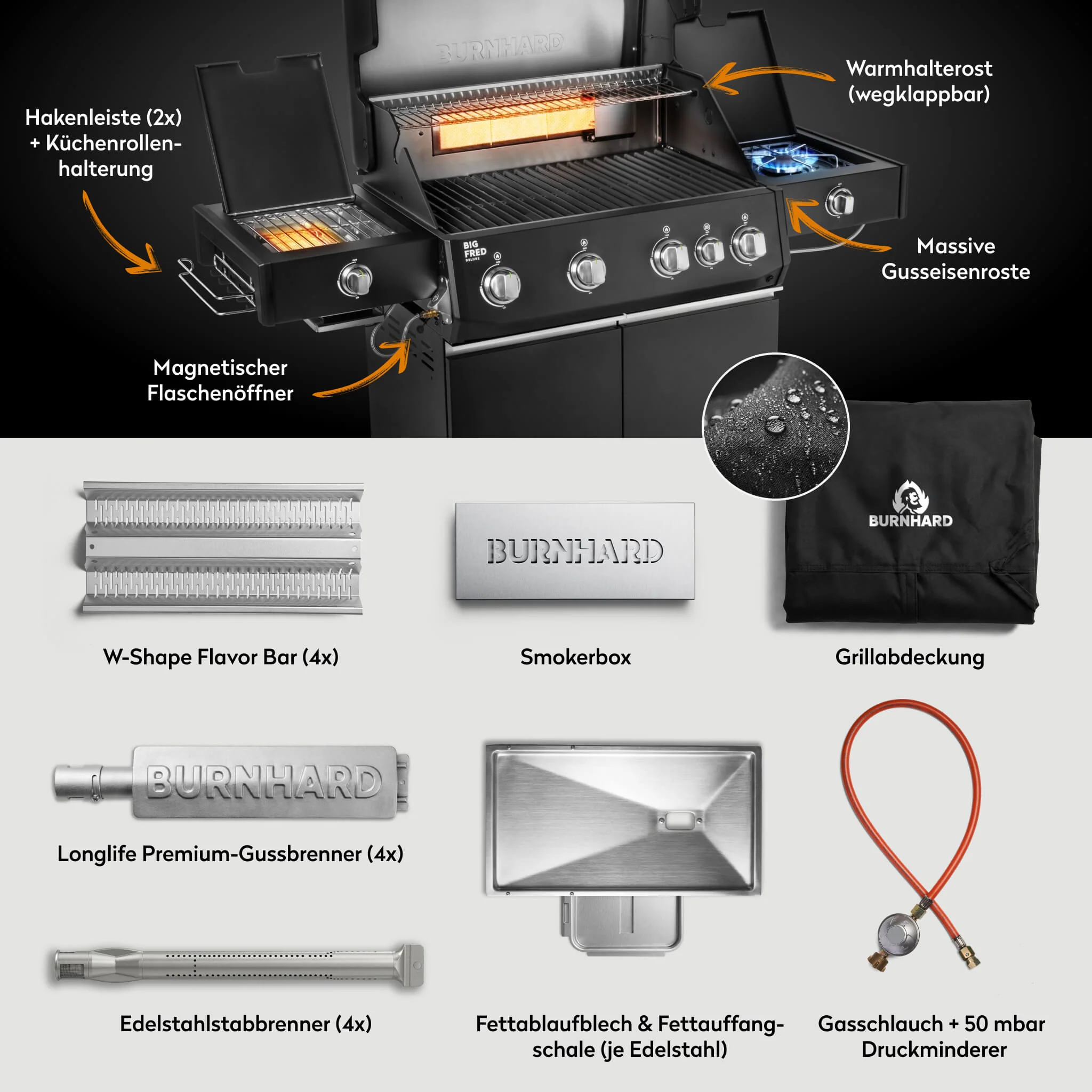 Big FRED Deluxe+ Gasgrill 4-Brenner Series 4 - Image 5