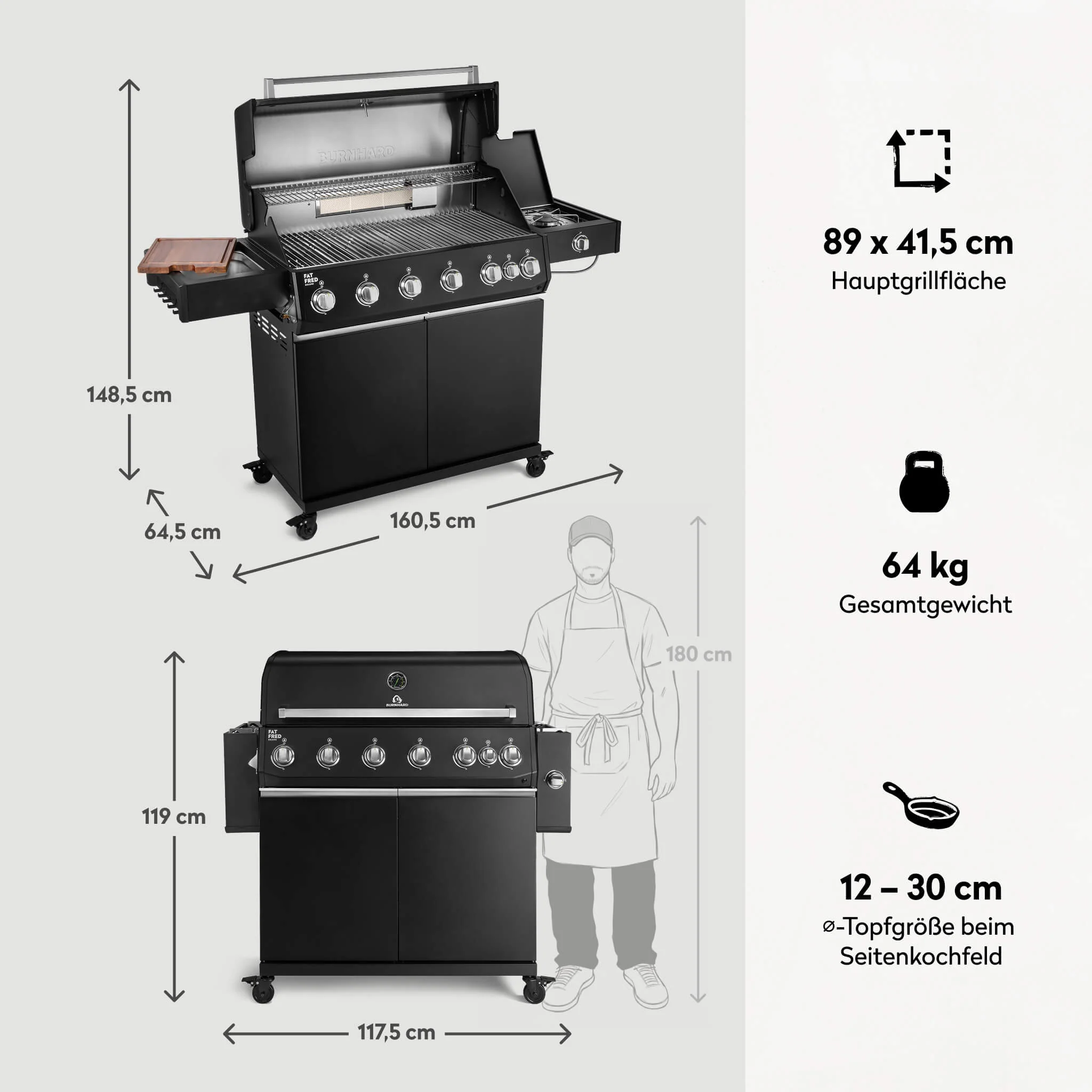 Fat FRED Deluxe Gasgrill 6-Brenner Series 4 - Image 11