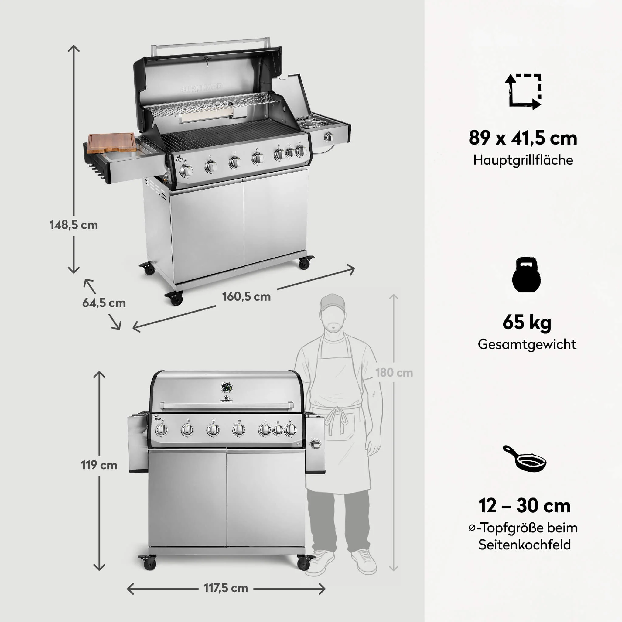 Fat FRED Deluxe Gasgrill 6-Brenner Series 4 - Image 12