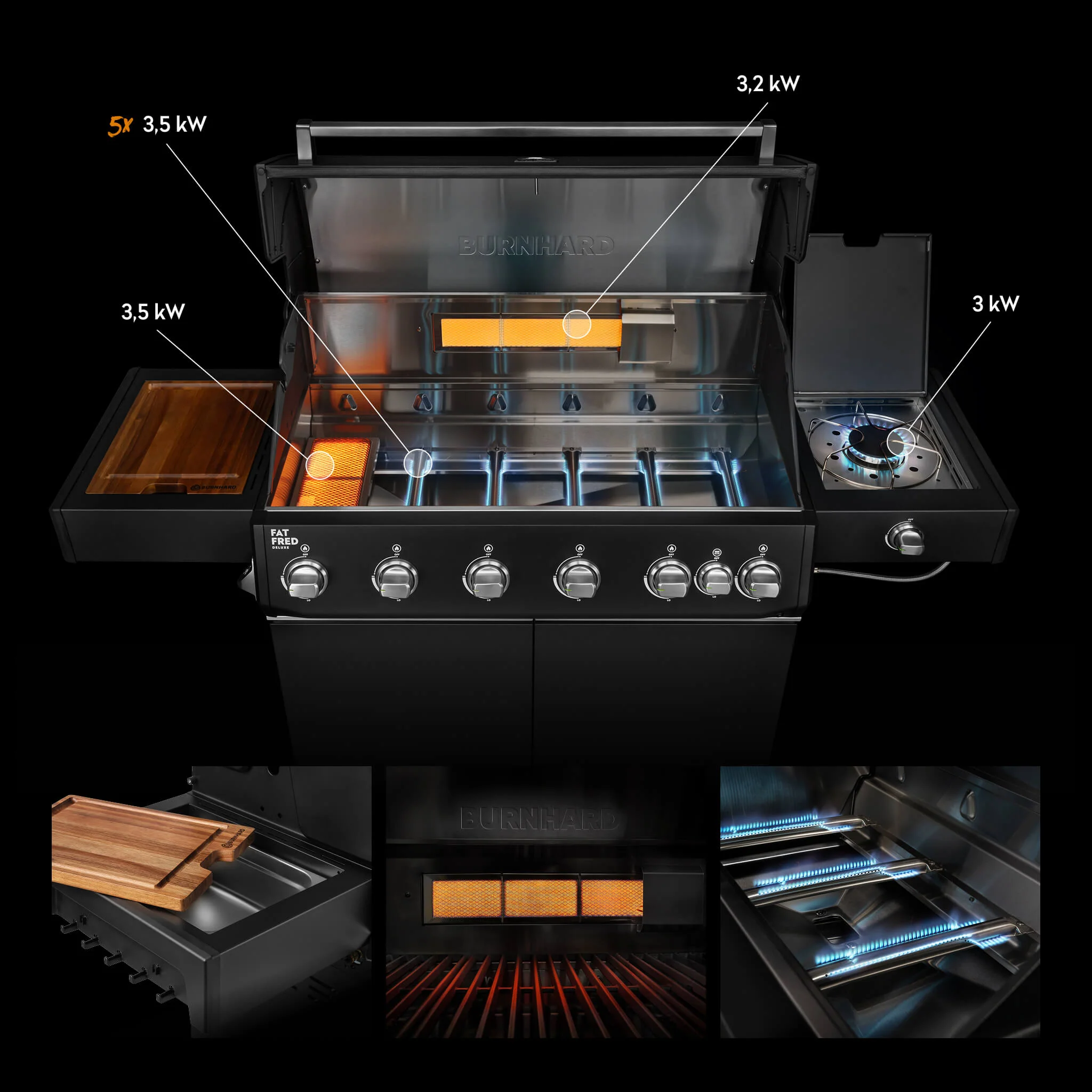 Fat FRED Deluxe Gasgrill 6-Brenner Series 4 - Image 3