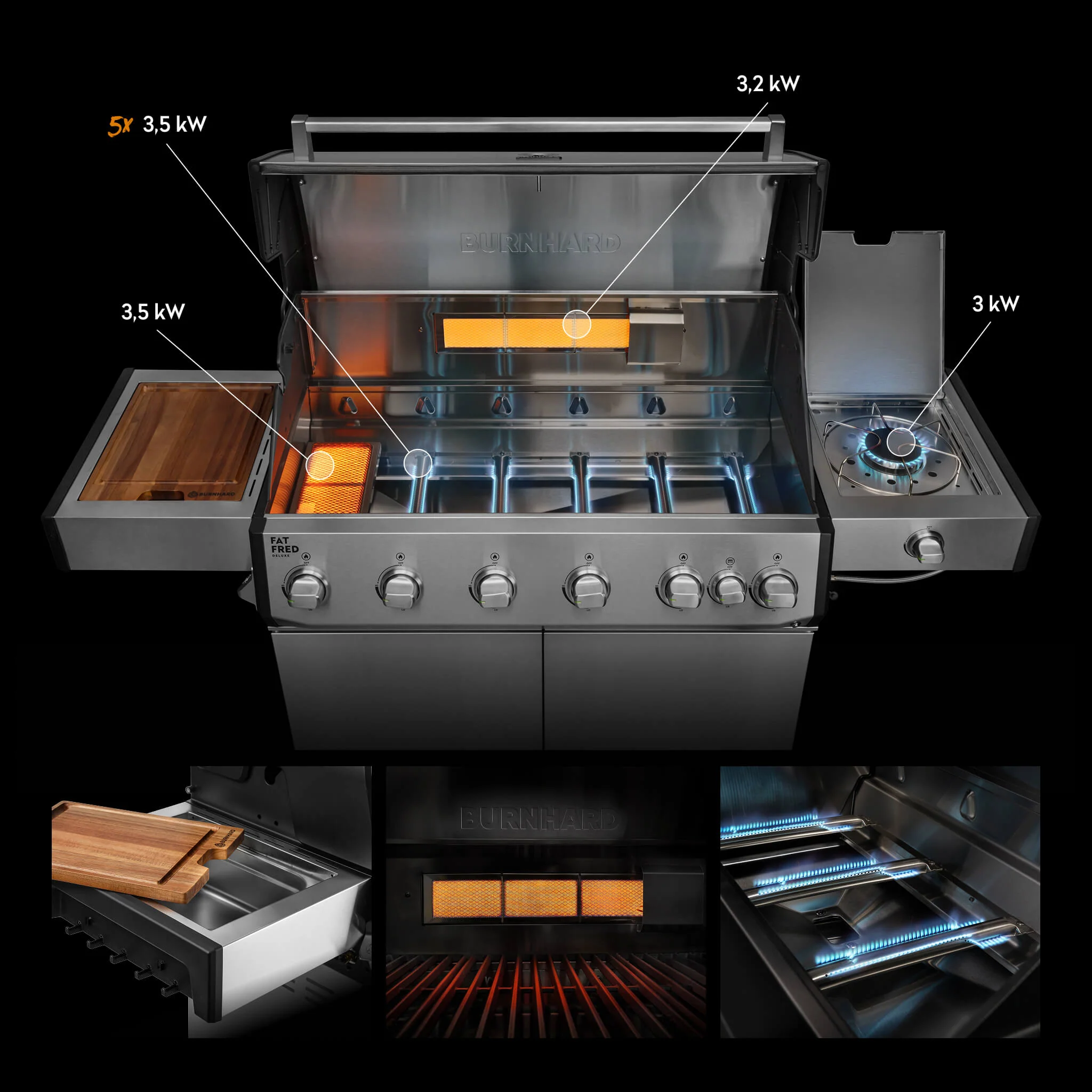 Fat FRED Deluxe Gasgrill 6-Brenner Series 4 - Image 4
