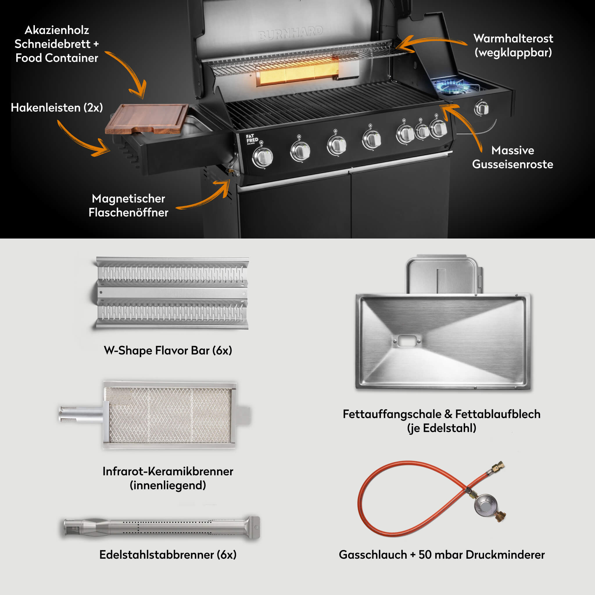 Fat FRED Deluxe Gasgrill 6-Brenner Series 4 - Image 5