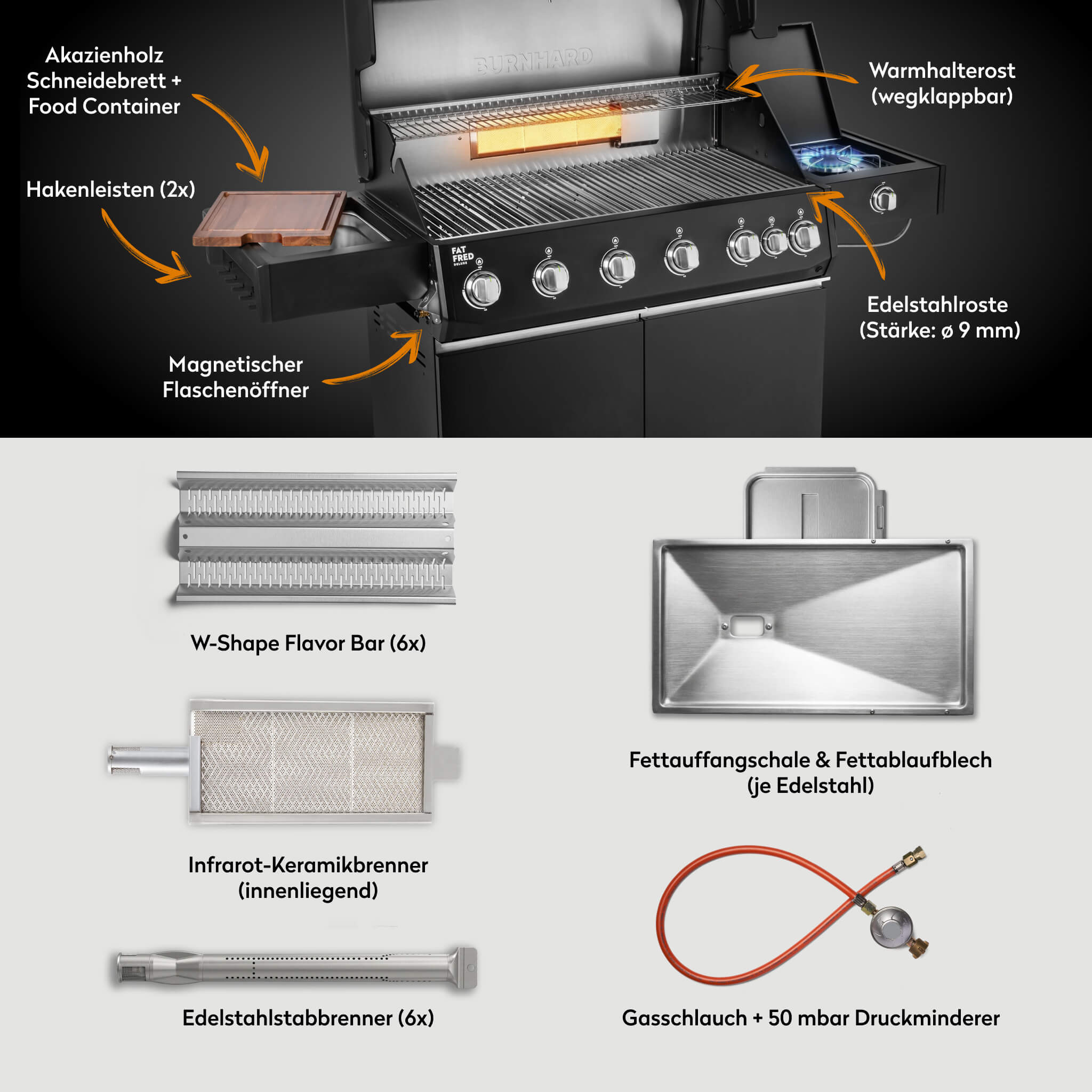 Fat FRED Deluxe Gasgrill 6-Brenner Series 4 - Image 6