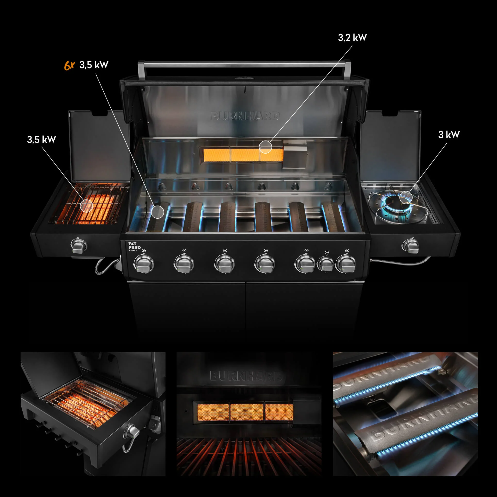 Fat FRED Deluxe+ Gasgrill 6-Brenner Series 4 - Image 3
