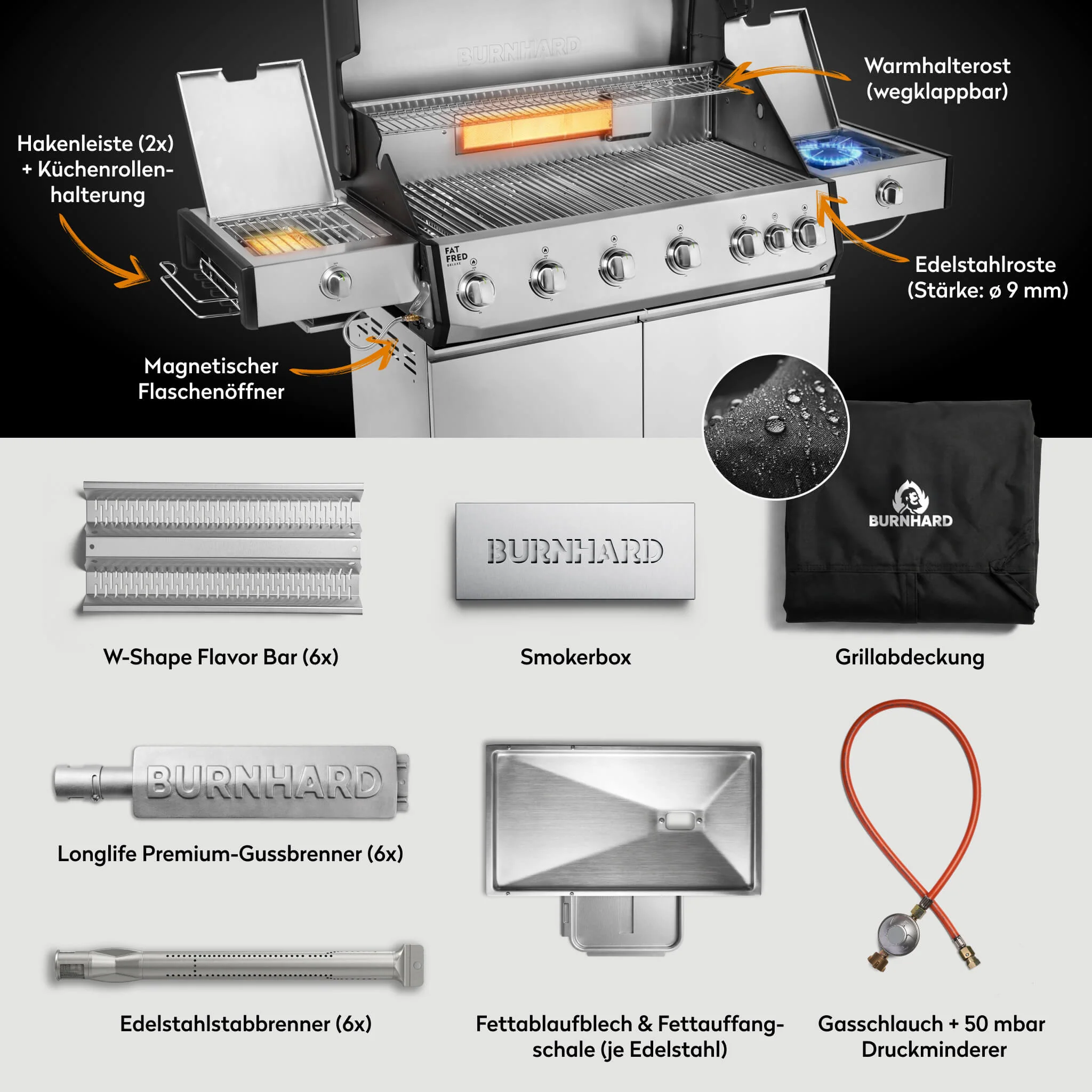 Fat FRED Deluxe+ Gasgrill 6-Brenner Series 4 - Image 8