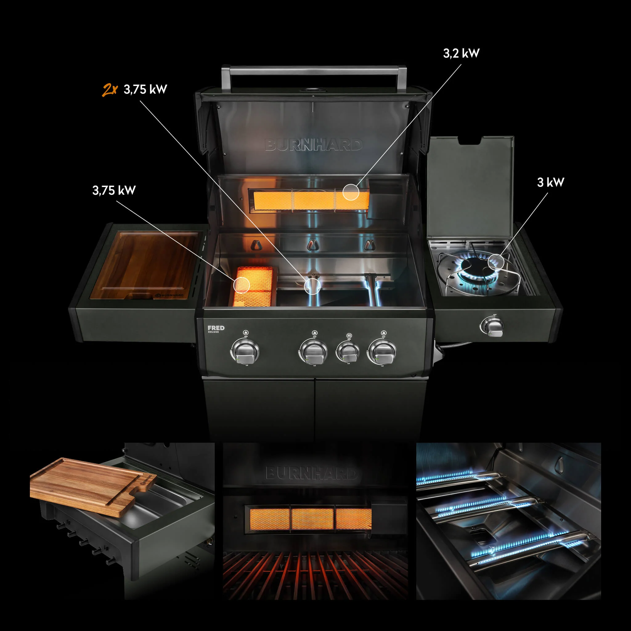FRED Deluxe Gasgrill 3-Brenner Series 4 - Image 6
