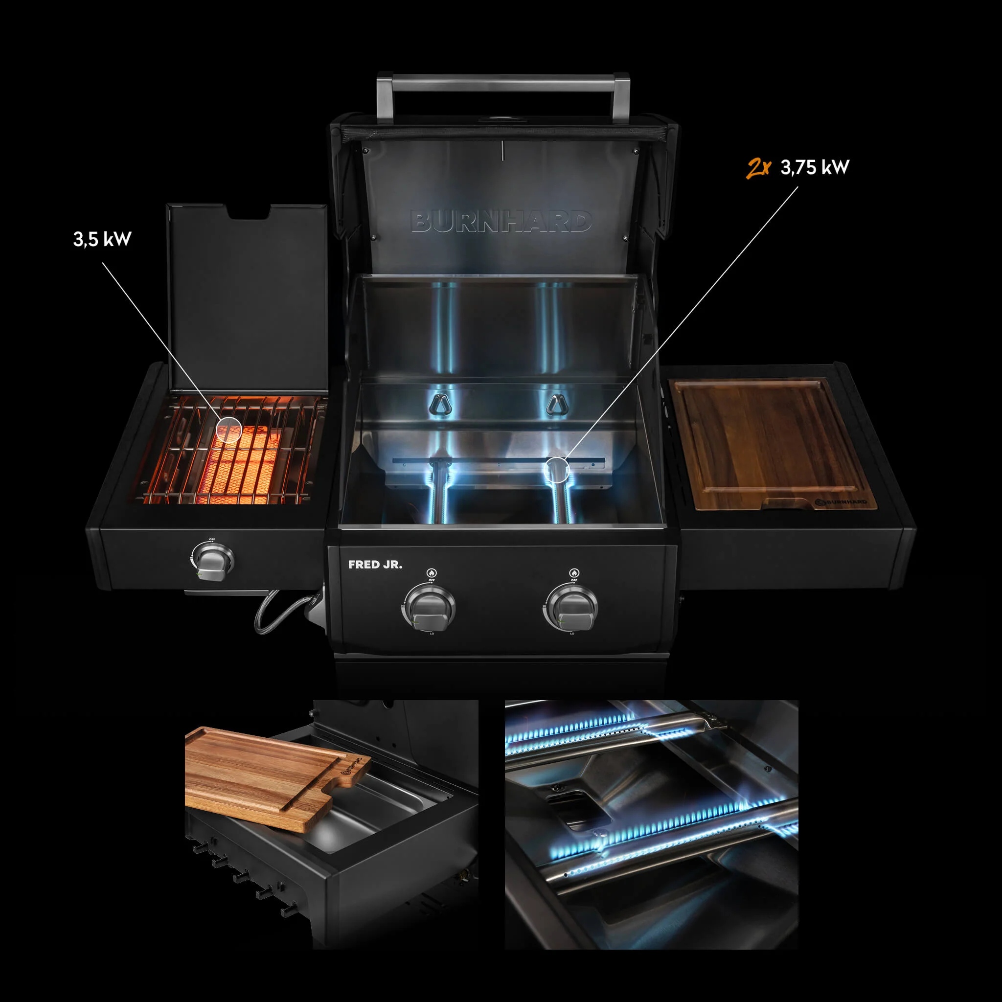 FRED Jr. Deluxe Gasgrill 2-Brenner Series 4 - Image 3