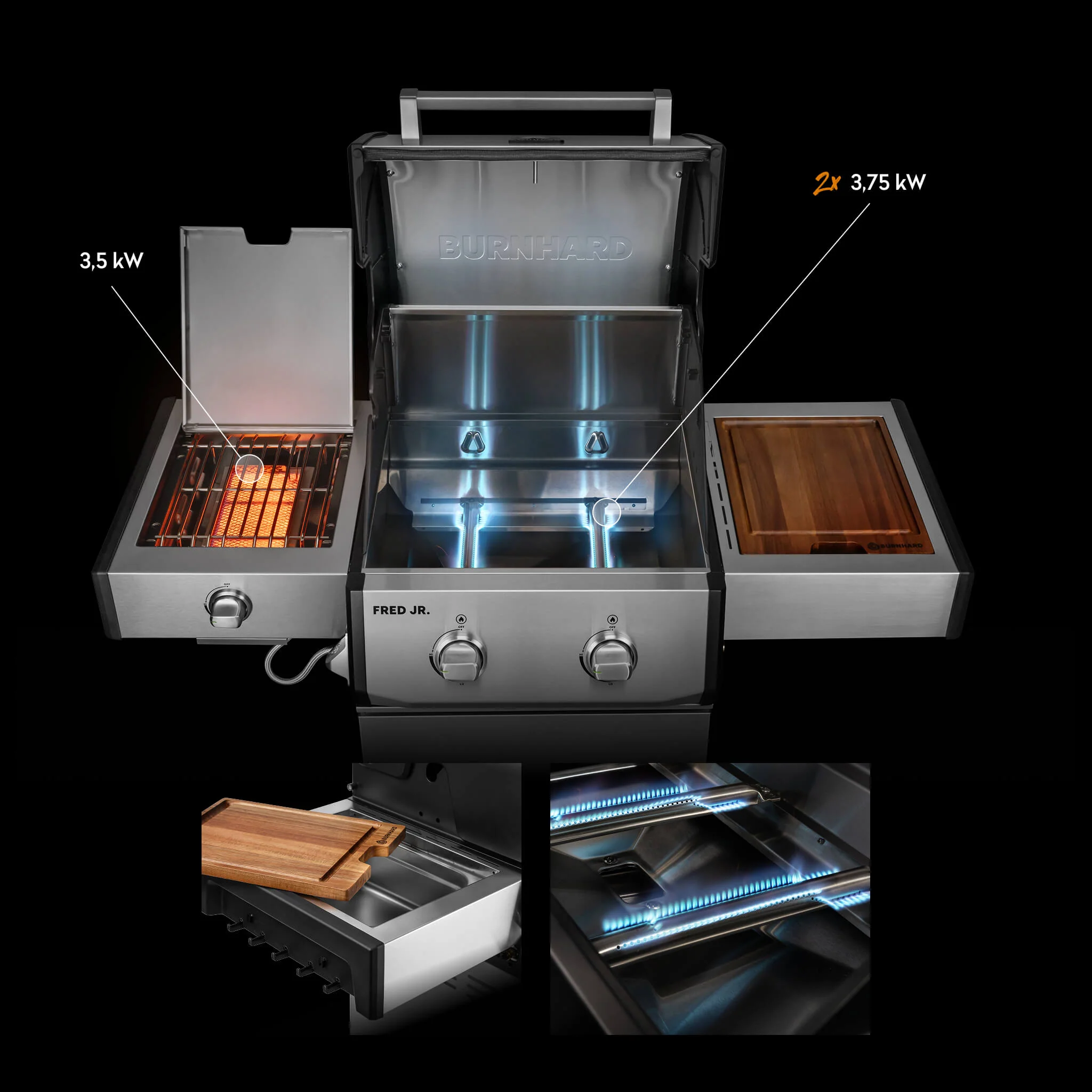 FRED Jr. Deluxe Gasgrill 2-Brenner Series 4 - Image 4
