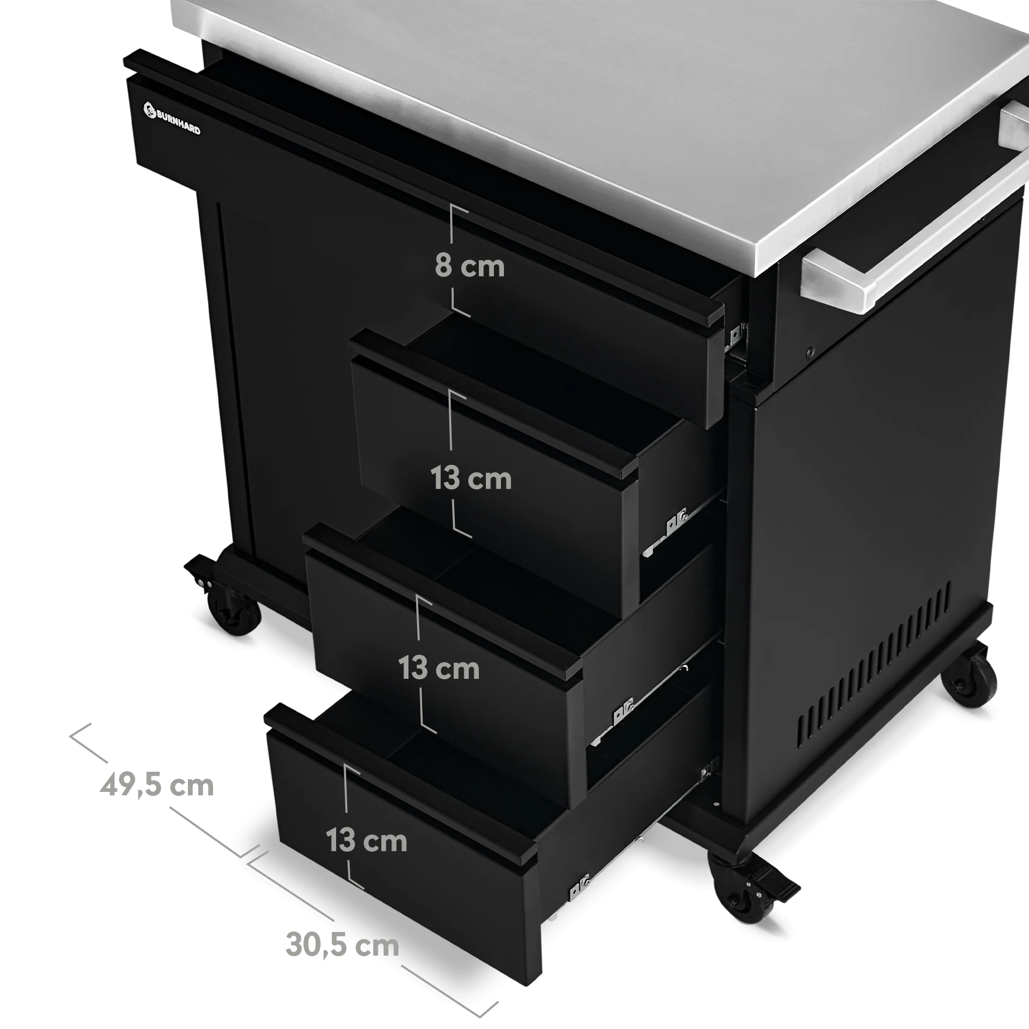 TONY Gas-Pizzaofen mit Grill Beistellwagen Set 2-tlg. - Image 15