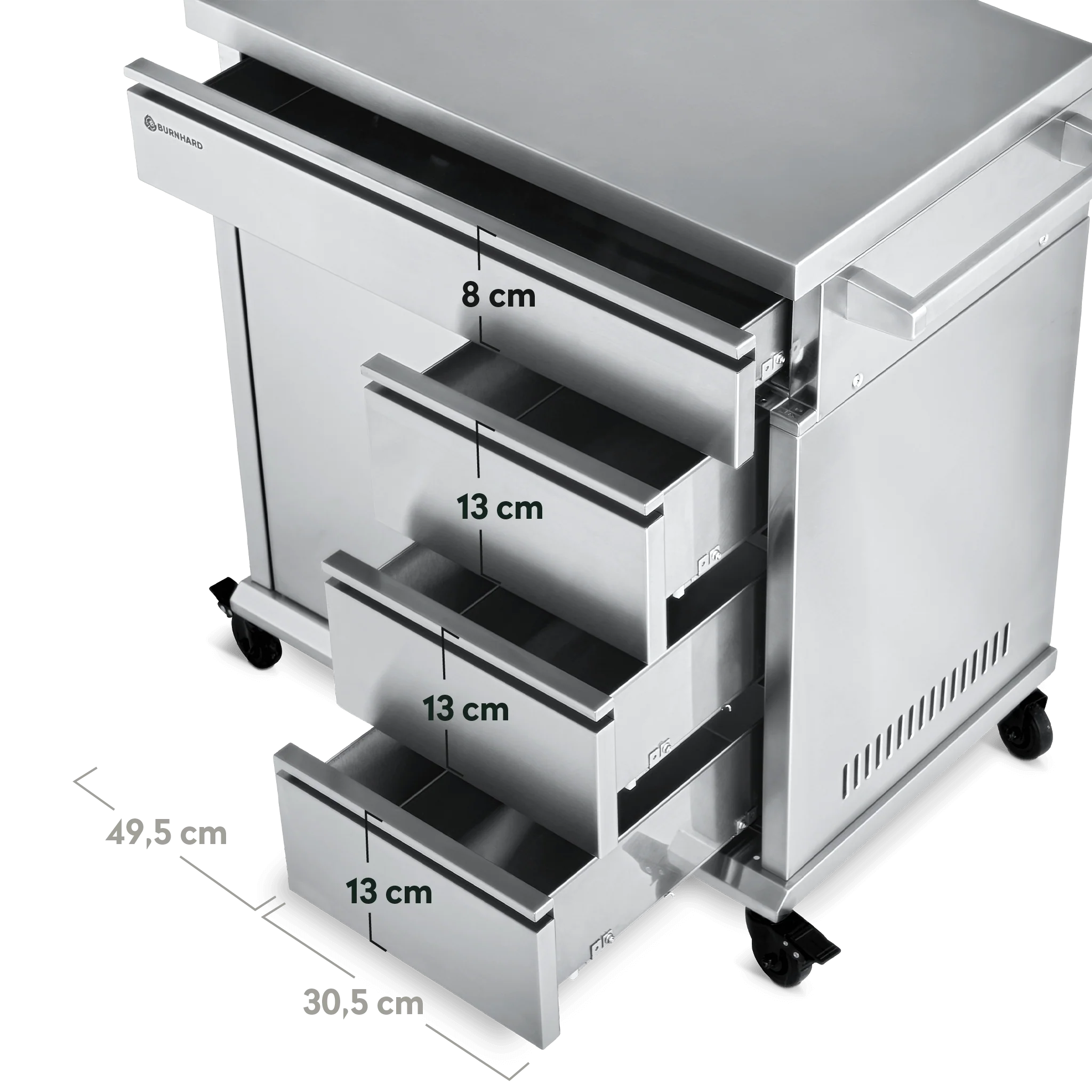 TONY Gas-Pizzaofen mit Grill Beistellwagen Set 2-tlg. - Image 6