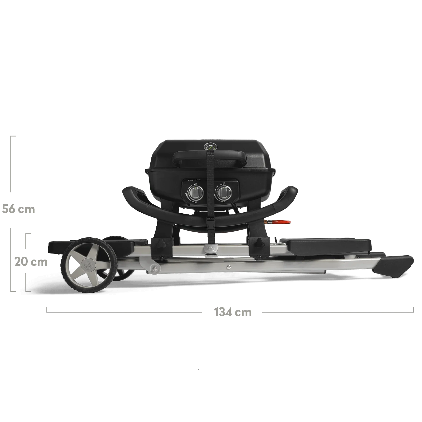 WAYNE Balkongrill 2-Brenner inkl. Rollwagen - Image 3